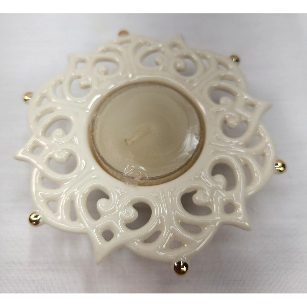 Lenox Snow Lights Votive Fine China w Gold Accents SPARKLE #6395172